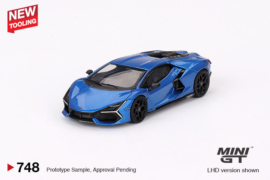 1/64 Mini GT #748 Lamborghini Revuelto  Blu Eleos Limited Edition mgt00748