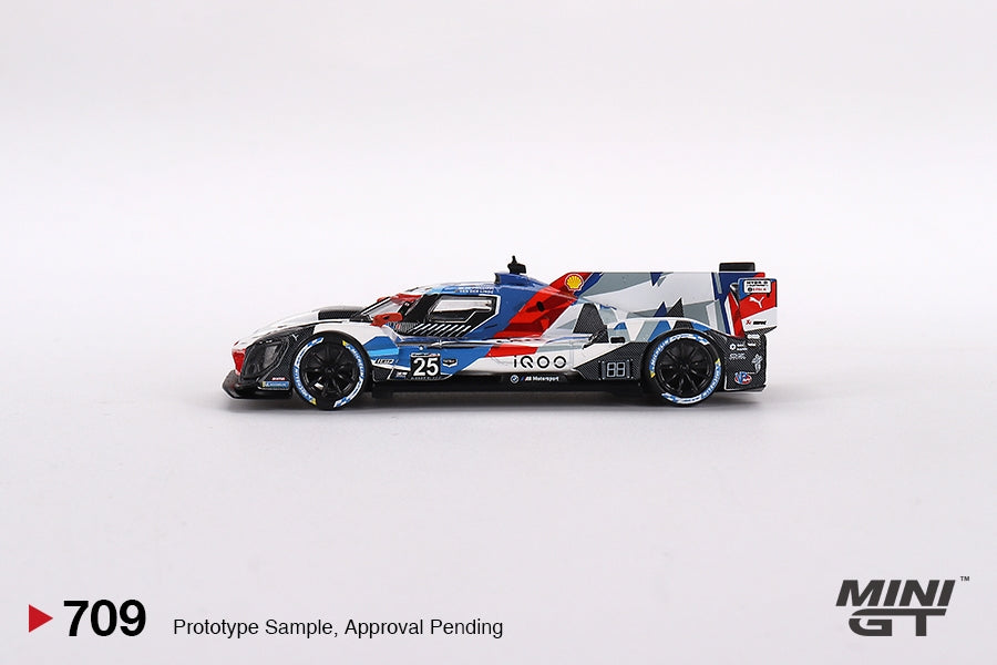 1/64 Mini GT #709 BMW M Hybrid V8 #25 BMW M Team RLL 2023 IMSA Sebring 12 Hrs 2nd Place Limited Edition mgt00709