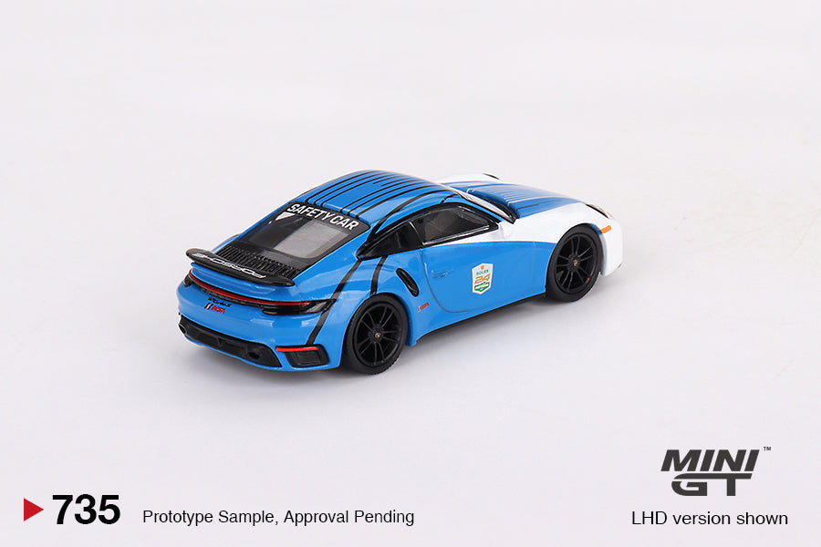 1/64 Mini GT #735 Porsche 911 Turbo S Safety Car 2023 IMSA Daytona 24 Hours Blue Limited Edition mgt00735
