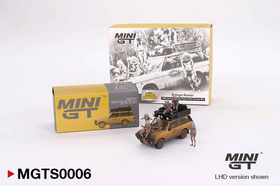 1/64 Mini GT 1982 Range Rover Camel Trophy Papua New Guinea Set MGTS0006