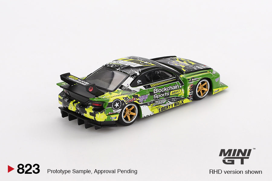 1:64 Mini GT #823 Nissan LB-Super Silhouette S15 SILVIA #555 V2 2024 Green Formula Drift Japan MGT00823