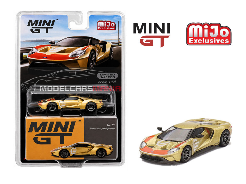1:64 Mini GT #536 Ford GT Holman Moody Heritage Edition Gold Limited Edition MGT00536
