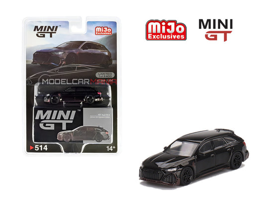 Mini GT 1:64 ABT Audi RS6 Johann Abt Signature Edition Black #514 Limited Edition MGT00514