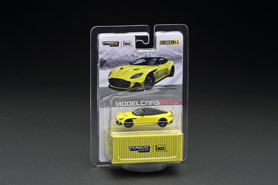 1:64 Tarmac Works x IXO Aston Martin DBS Superleggera Yellow Metallic Limited Edition T64G-004-LG
