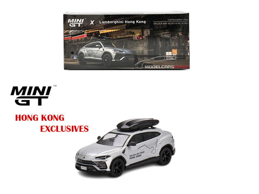 1:64 Mini GT #443 Lamborghini Urus “UNLOCK ANY ROAD HONG KONG”  Hong Kong Exclusives Limited Edition MGT00443