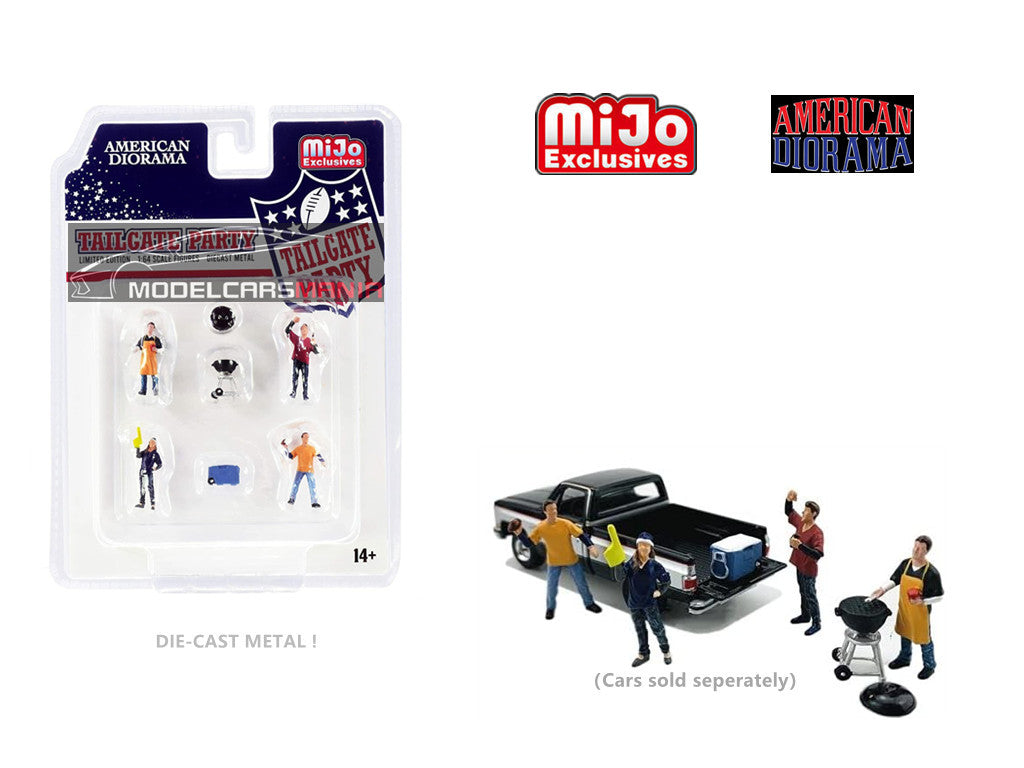 American Diorama 1:64 Mijo Exclusive Figures Tailgate Party Set Limited Edition AD-76470MJ