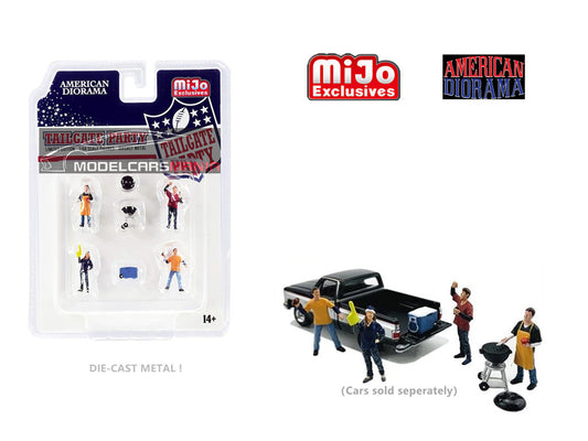 American Diorama 1:64 Mijo Exclusive Figures Tailgate Party Set Limited Edition AD-76470MJ
