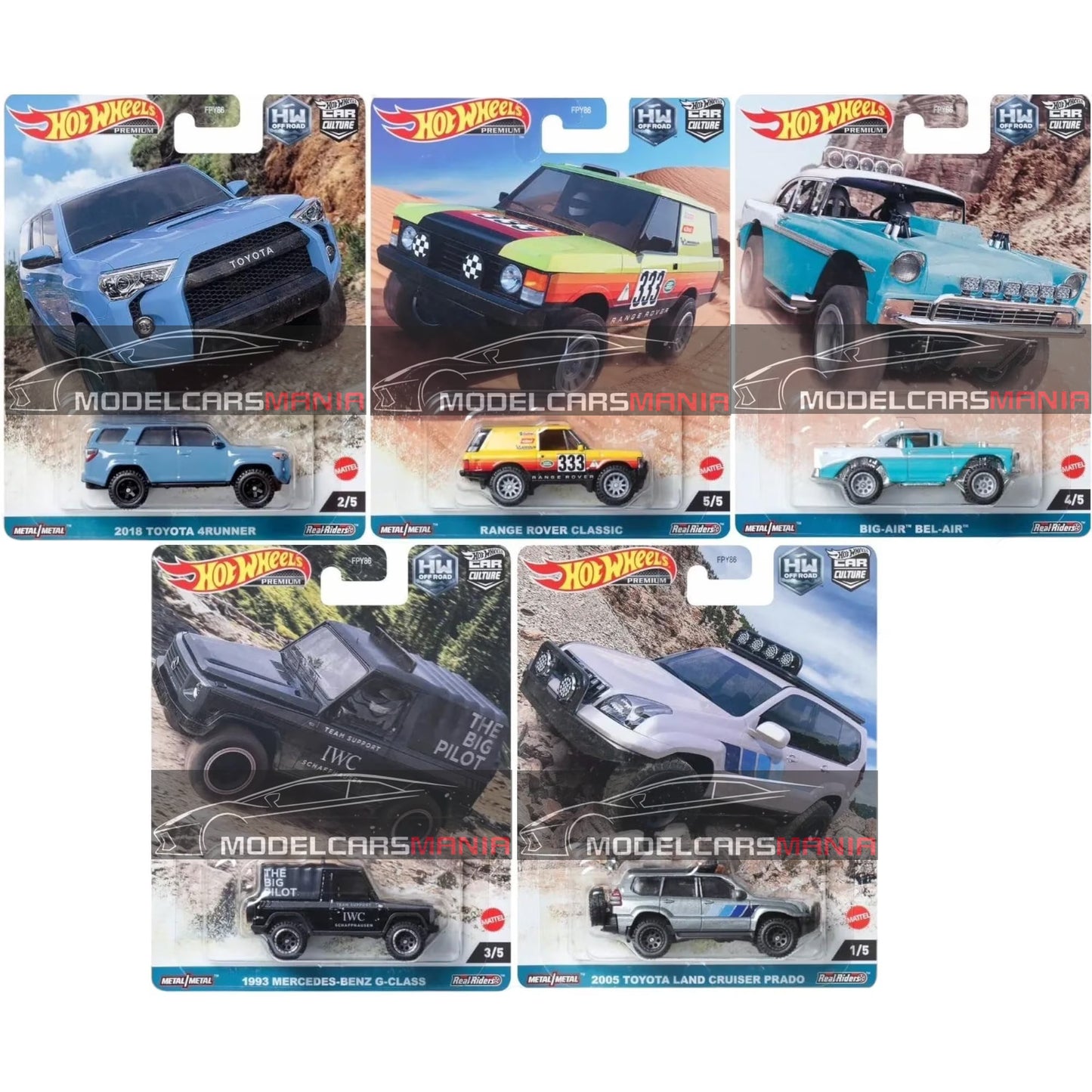 1:64 Hot Wheels Car Cultures 2023 Off Road Assortment F Set FPY86-959F