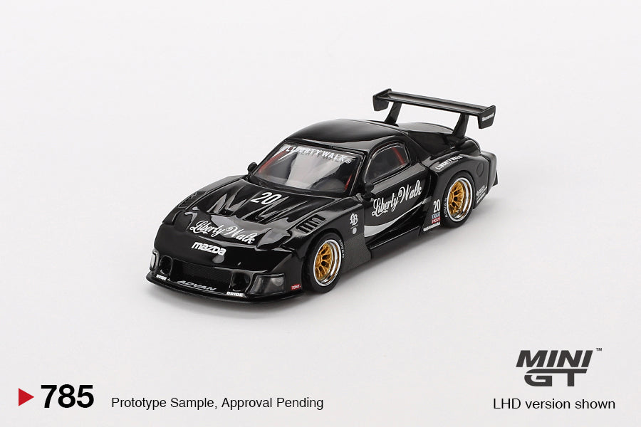1:64 Mini GT #785 MAZDA RX-7 LB-Super Silhouette Liberty Walk Black Limited Edition mgt00785