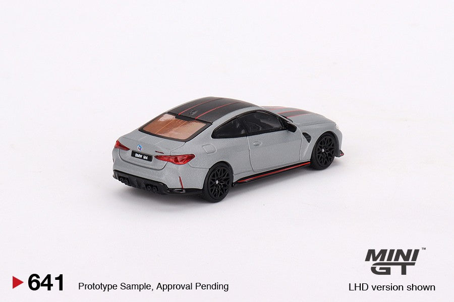1:64 Mini GT #641 BMW M4 CSL (G82) Frozen Brooklyn Grey Metallic Limited Edition mgt00641