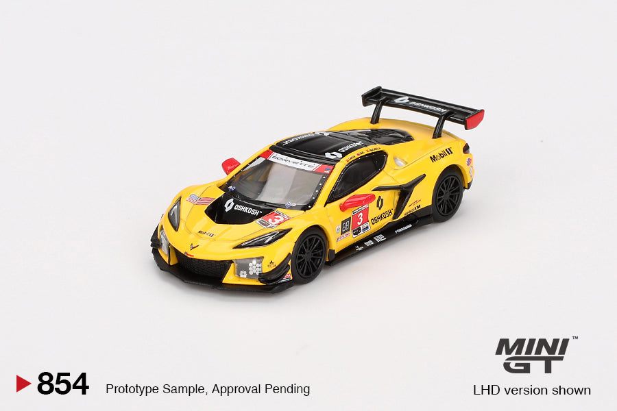 1/64 Mini GT #854 Chevrolet Corvette Z06 GT3.R #3 Corvette Racing by Pratt Miller Motorsports 2024 IMSA Daytona 24 Hrs Limited Edition mgt00854
