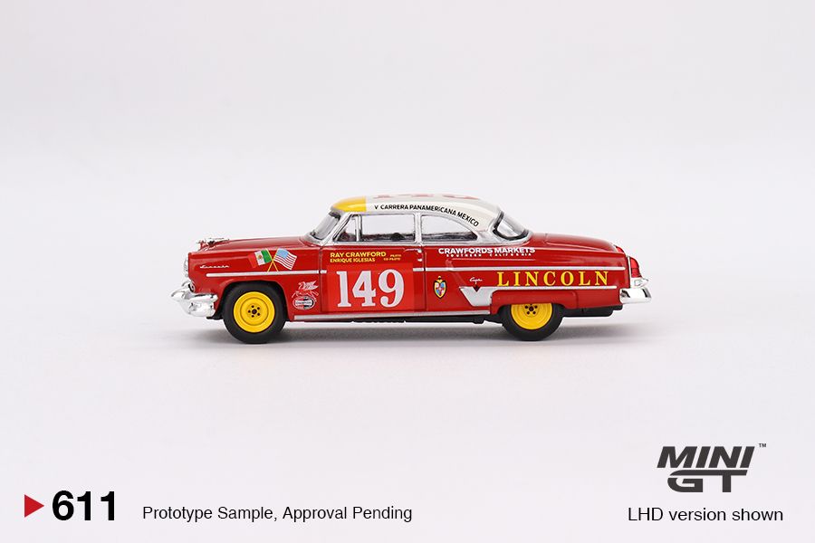 1:64 Mini GT #611 Lincoln Capri 1954 Carrera Panamericana #149 Class Winner  Limited Edition mgt00611