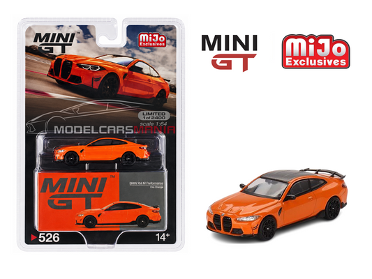 1:64 Mini GT #526 BMW M4 M-Performance (G82) Fire Orange Limited Edition MGT00526