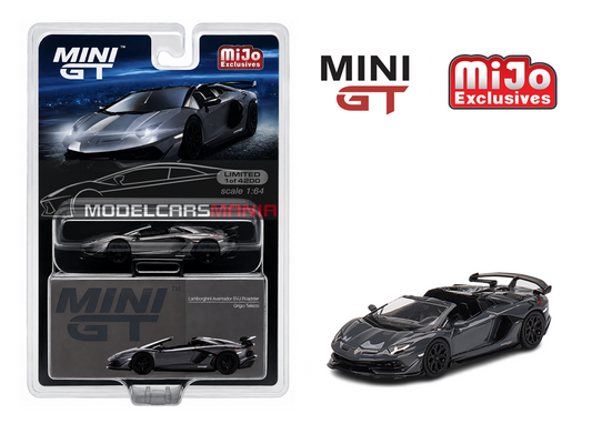 1:64 Mini GT#425 Mijo Exclusives Lamborghini Aventador SVJ Roadster Griglo Telesto  Limited Edition MGT00425