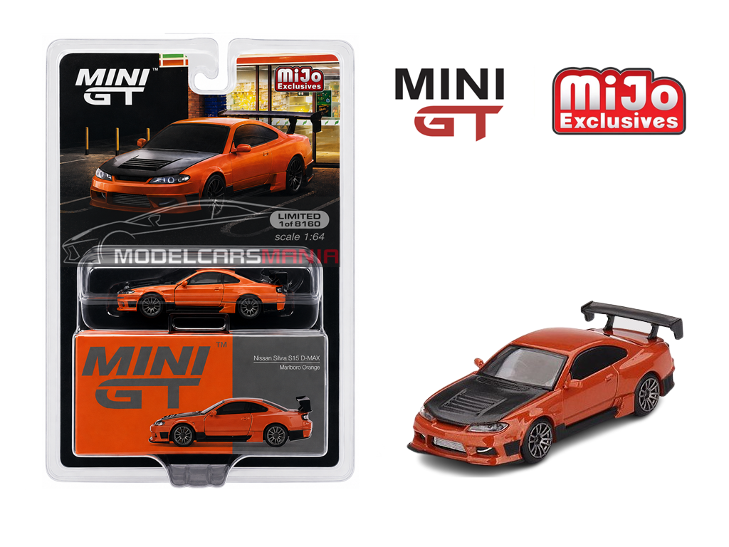 1:64 Mini GT #581 Nissan Silvia S15 D-MAX Metallic Orange Limited Edition MGT00581