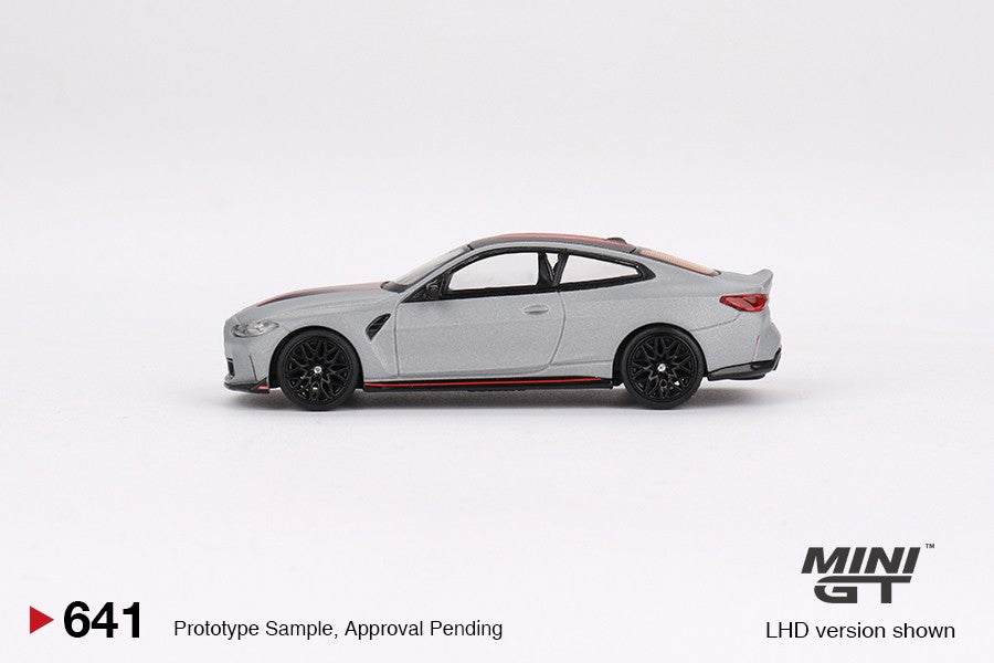 1:64 Mini GT #641 BMW M4 CSL (G82) Frozen Brooklyn Grey Metallic Limited Edition mgt00641