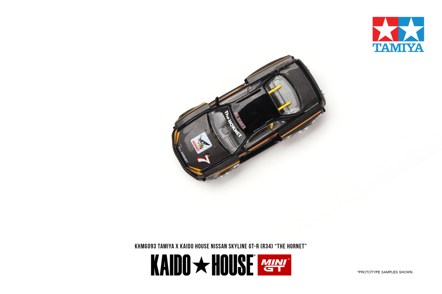 1/64 Kaido House x Mini GT Tamiya Nissan Skyline GT-R (R34) The Hornet Limited Edition KHMG093