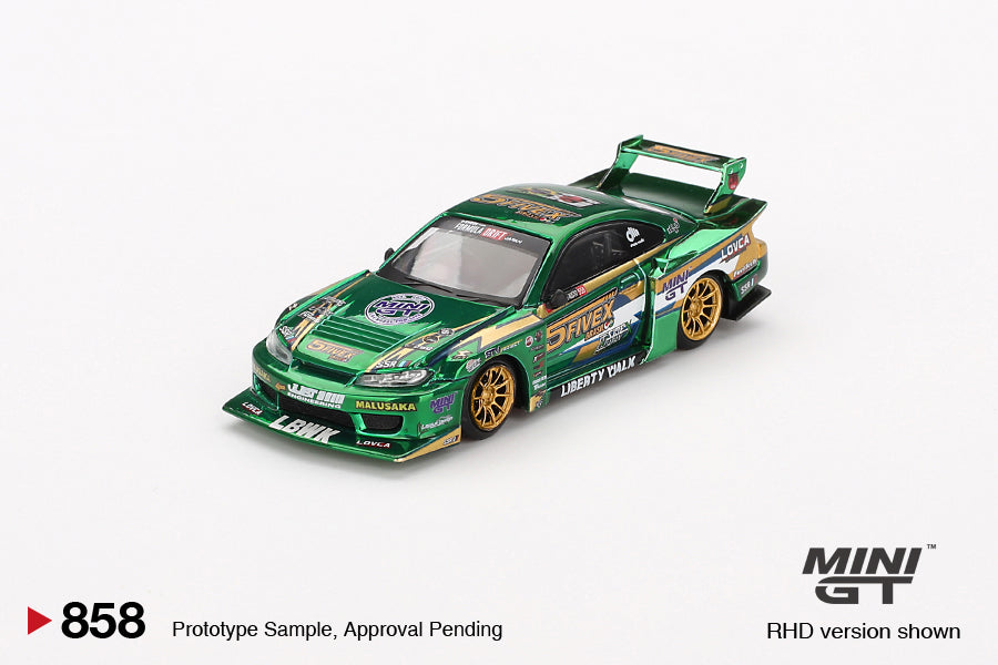 1/64 Mini GT #858 Nissan LB-Super Silhouette S15 SILVIA LBWK 2024 Fausto Racing Limited Edition mgt00858