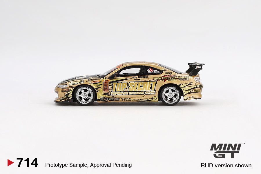 1:64 Mini GT #714 Nissan Silvia (S15) Top Secret D1GP- Gold Limited Edition MGT00714