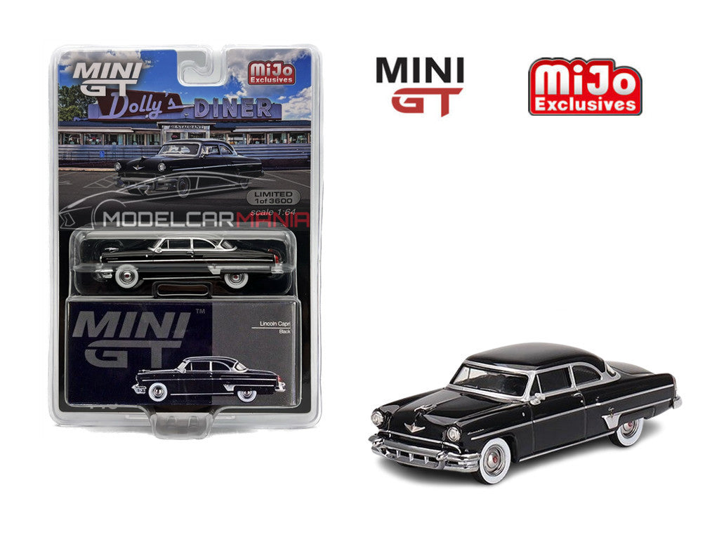 1:64 Mini GT #448 1954 Lincoln Capri Black Limited Edition mgt00448