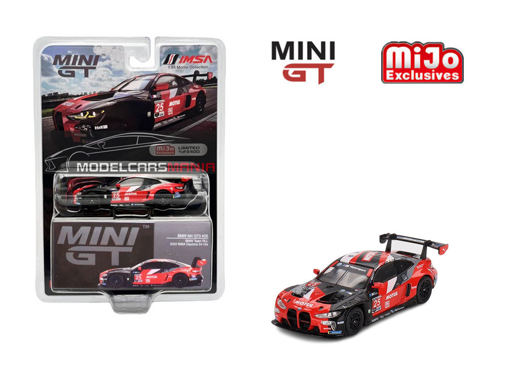 1:64 Mini GT #416 BMW M4 GT3 #25 BMW Team RLL 2022 IMSA Daytona 24 Hrs Limited Edition mgt00416