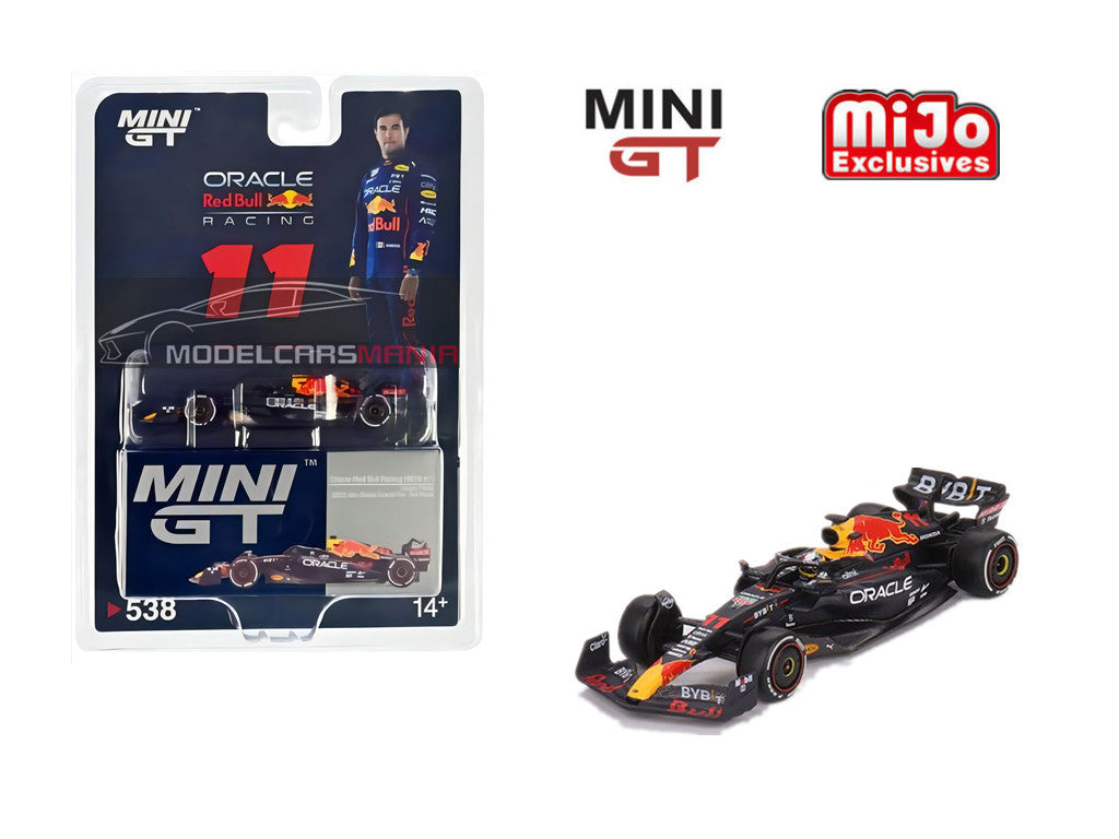 1/64 Mini GT #538 F1 Oracle Red Bull Racing RB18 #11 Sergio Pérez 2022 Abu Dhabi Grand Prix 3rd Place Limited Edition mgt00538