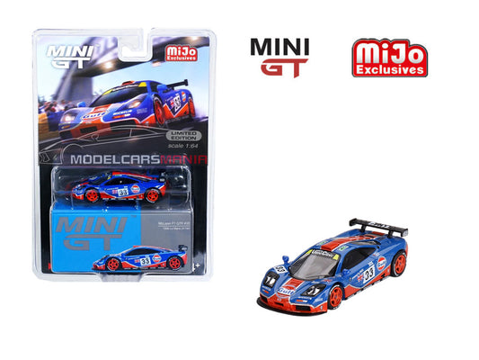 1:64 Mini GT #723 McLaren F1 GTR #33 1996 Le Mans 24Hr GULF Limited Edition mgt00723