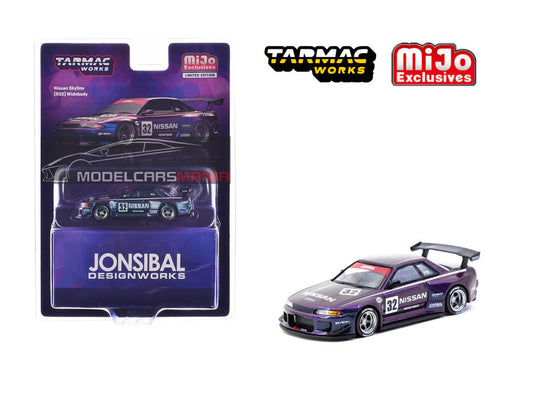 1:64 Tarmac Works Nissan Skyline (R32) Widebody Jonsibal Midnight purple Limited Edition T64G-061-MP
