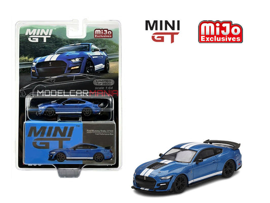 1:64 Mini GT #268 Ford Mustang Shelby GT500 Ford Performance Blue Limited Edition MGT00268
