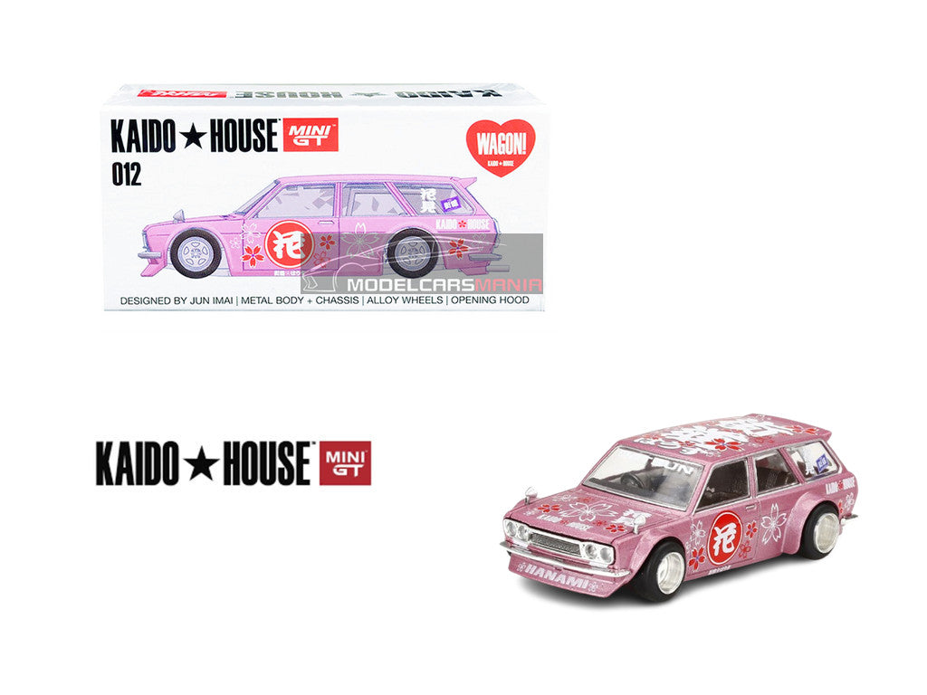 1/64 Kaido House x Mini GT Datsun Kaido 510 Wagon Hanami V1 Pink Limited Edition KHMG012 SEALED
