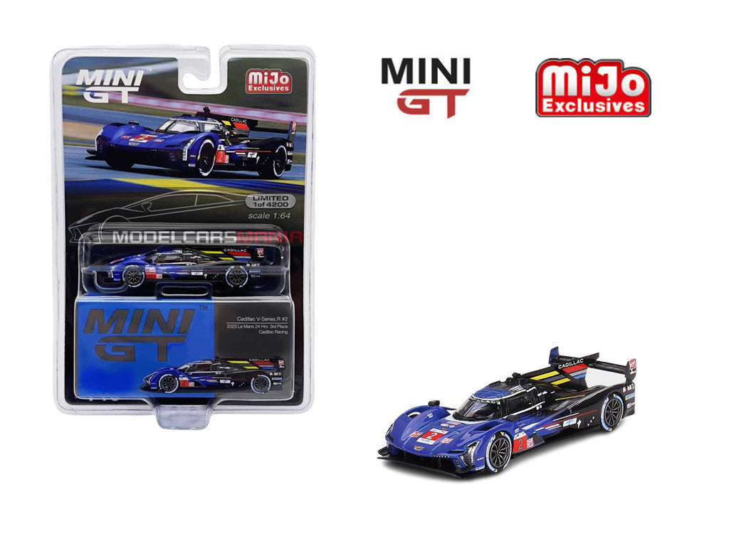 1/64 Mini GT #716 Cadillac V-Series.R #2 Cadillac Racing 2023 Le Mans 24 Hrs 3rd Place Limited Edition mgt00716