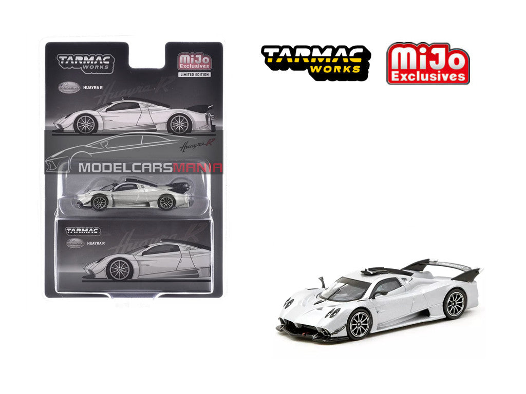 1:64 Tarmac Works Pagani Huayra R – Satin Silver Limited Edition T64G-TL035-SL
