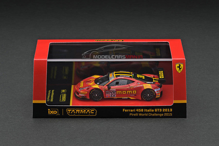 1:64 Ixo x Tarmac Works 1:64 Ferrari 458 Italia GT3 Pirelli World Challenge 2015 H. Cisneros Limited Edition T64-074-15PWC30