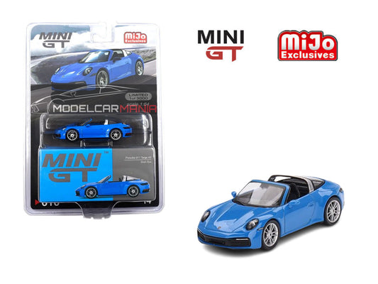 1/64 Mini GT #610 Porsche 911 Targa 4S – Shark Blue Limited Edition mgt00610