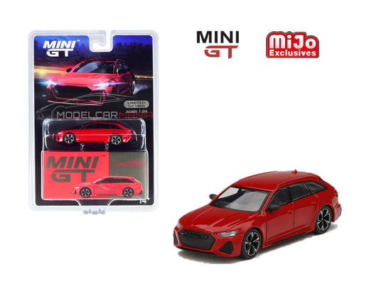1:64 Mini GT #194 Audi RS6 Avant Red Limited Edition mgt00194