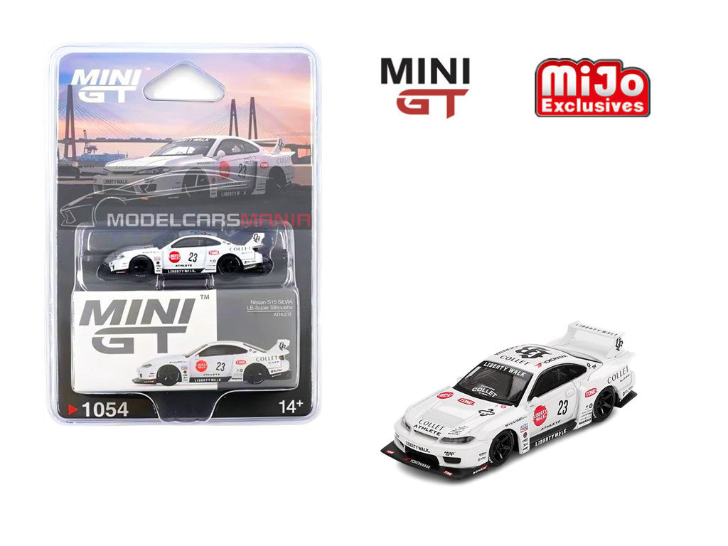 1:64 Mini GT #1054 Nissan LB-Super Silhouette S15 SILVIA ATHLETE White Limited Edition mgt01054