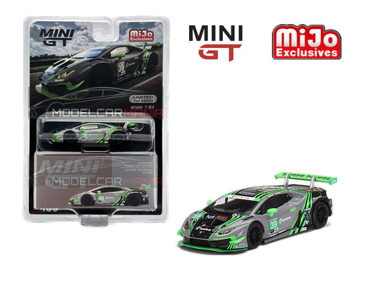 1/64 Mini GT #499 Lamborghini Huracán GT3 EVO #39 2022 IMSA Road America 2nd Place Limited Edition mgt00499