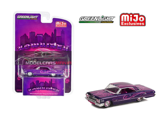 1/64 Greenlight Lowrider 1963 Chevrolet Impala SS Purple Limited Edition 51464