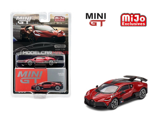 1:64 Mini GT #503 Bugatti Divo (Red Metallic) Limited Edition mgt00503