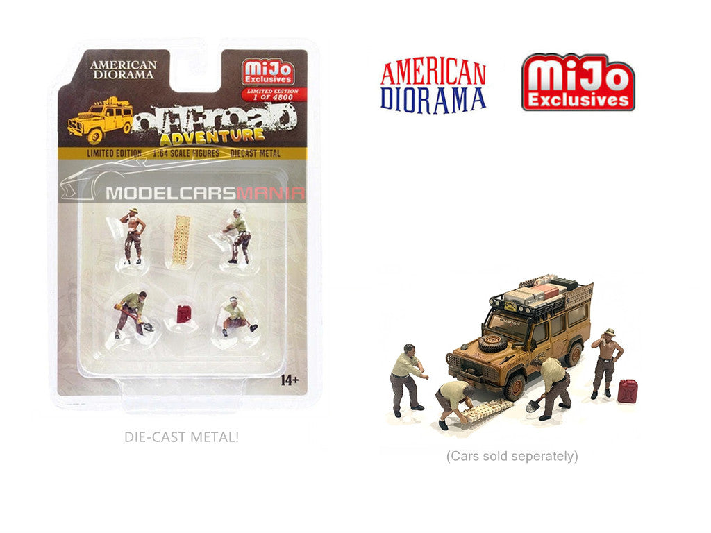 American Diorama 1:64 Mijo Exclusive Figures Off-Road Adventure Figure Set Limited Edition AD-76492MJ