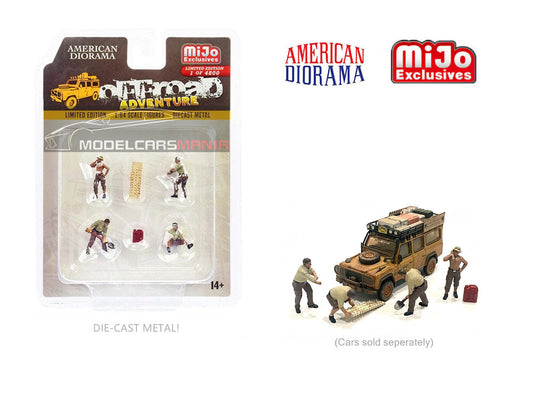 American Diorama 1:64 Mijo Exclusive Figures Off-Road Adventure Figure Set Limited Edition AD-76492MJ