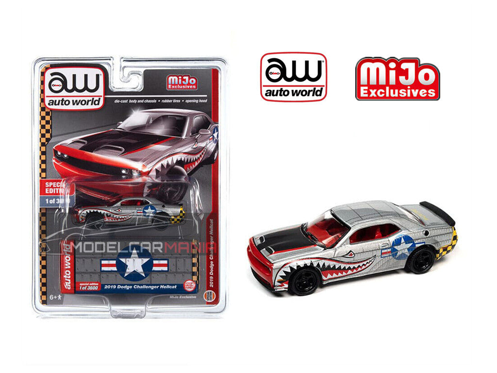 1:64 Auto World 2019 Dodge Challenger Hellcat Shark Teeth Custom MiJo Exclusive CP7940