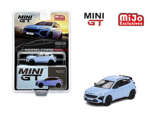 1/64 Mini GT #450 Hyundai KONA N Performance Blue Limited Edition mgt00450