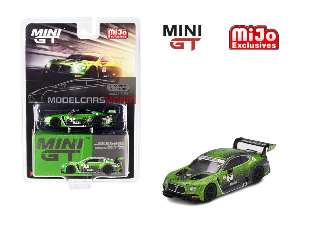 1/64 Mini GT #238 Bentley Continental GT3 #7 2020 Liqui-Moly Bathurst 12 Hrs Winner Bentley Team M-Sport Limited Edition mgt00238
