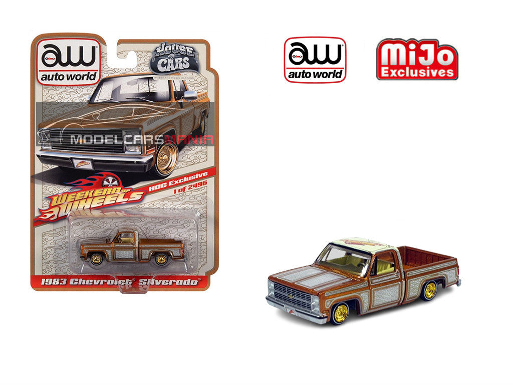 1:64 Auto World 1983 Chevrolet Silverado Lowrider Limited 2,496 Pieces Gold Limited Edition CP7959 HOC Exclusives