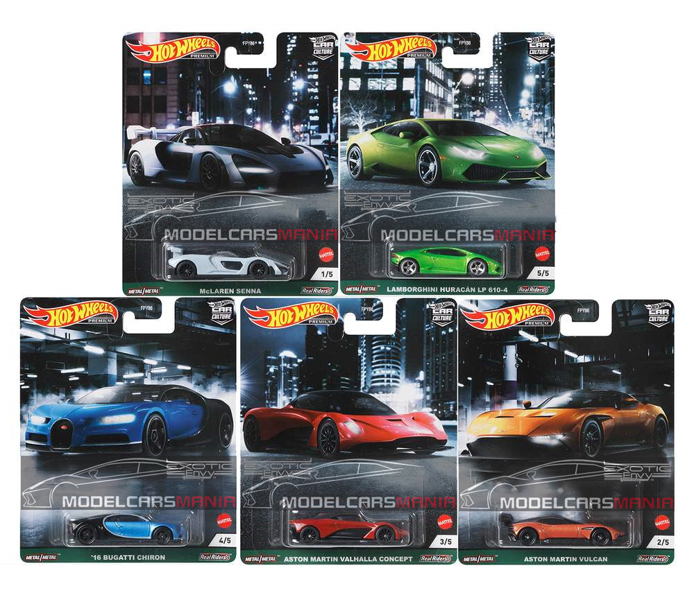 1:64 Hot Wheels Car Culture 2021 Exotic Envy D case Set FPY86-957D
