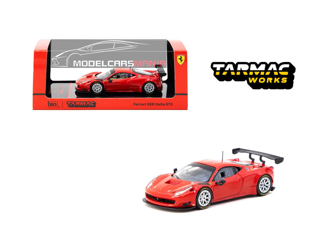 1:64 Tarmac Works Ferrari 458 Italia GT3 – Red Limited Edition T64R-074-RE