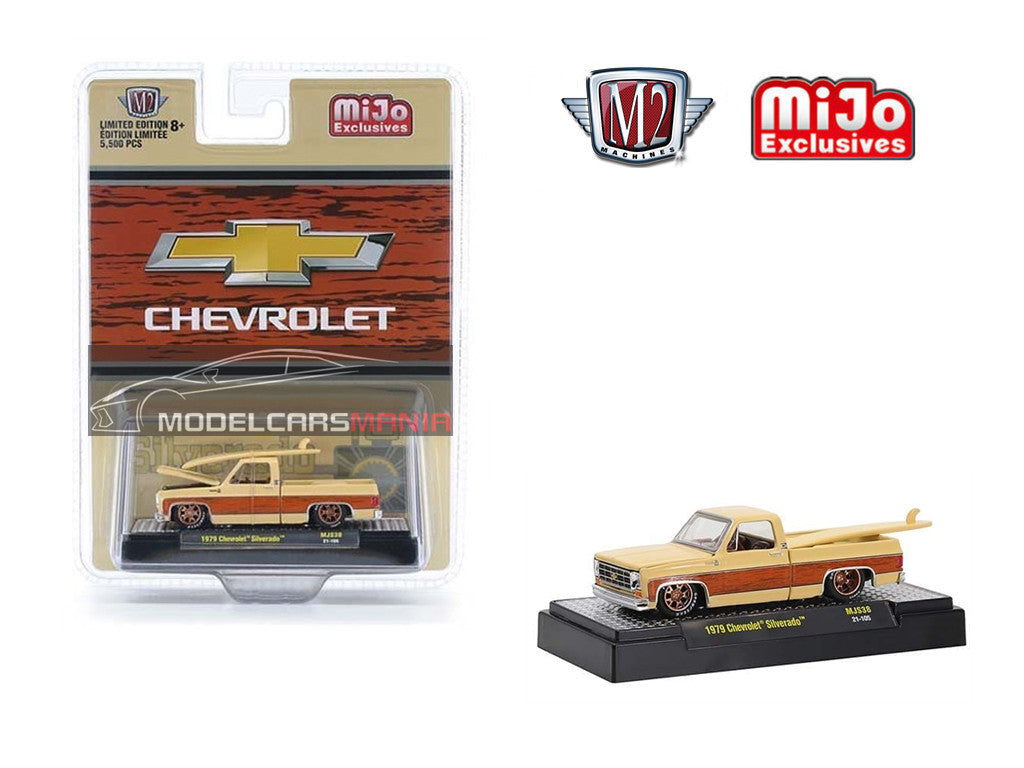 1/64 M2 Machines MiJo Exclusives 1979 Chevrolet Silverado with Surfboard Custom Limited Edition 31500-MJS38