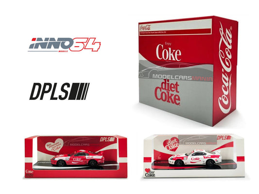 1:64 INNO64 x DPLS "Coca-Cola" Toyota Supra A80 2 Car Limited Set Limited Edition COKE117