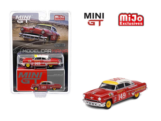 1:64 Mini GT #611 Lincoln Capri 1954 Carrera Panamericana #149 Class Winner  Limited Edition mgt00611